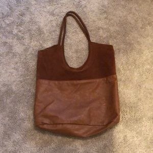 Oversized Suede/ Leather Bag